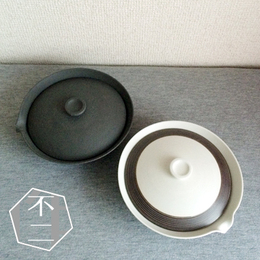 HIGASHIYA 陶器の宝瓶（黒陶焼き〆）黑陶盖碗