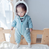 婴儿衣服宝宝冬装 0-1岁连体衣婴儿 加厚新生儿衣服 冬季加绒保暖