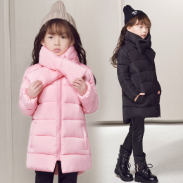 童装女童棉衣2015冬装新款中大童棉袄加厚保暖棉服儿童中长款外套