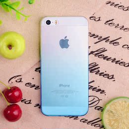 FOKOOS苹果5五手机壳外壳硅胶套 iPhone5S透明渐变保护套软壳