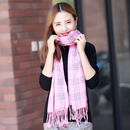 打折特价韩版格子围巾女士秋冬季男女情侣学生长款仿羊绒保暖披肩