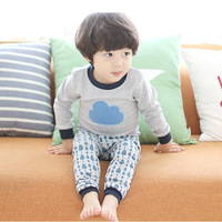最新韩国冬款儿童居家服休闲可爱保暖衣舒适睡衣男女均可两件套