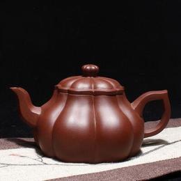 宜兴名家紫砂壶纯全手工正品 底槽清 顾景舟之徒 六方抽角壶 茶壶