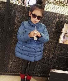 韩国童装2015秋冬装女童米莱正品中长款加厚棉衣外套大衣棉服