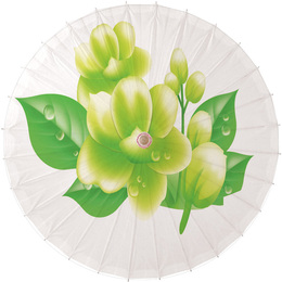 泸州油纸伞 防雨防晒 古典传统装饰道具 舞蹈婚庆 绿色茉莉花