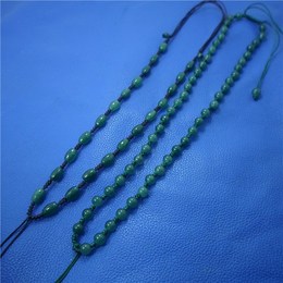 男女式学生中老年绿玉石转运珠米珠手工编织项链绳配件批发饰品