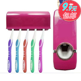 韩国进口Touch+5支牙刷架套装 me全自动挤牙膏器