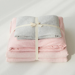 婴儿级床品 针织棉四件套 全棉天竺棉床单套件 简约家纺床笠4件套