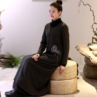 佛笑缘之湖山清远  羊毛针织手绘长裙 三色入 少量现货LH059