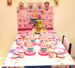 生日主题套餐 儿童生日布置用品6人套餐 生日派对装饰party必备