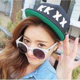 新款韩国代购男女潮款KKXX平沿嘻哈帽街舞帽棒球休闲帽子礼物