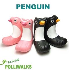 正品 美国Polliwalks宝丽沃企鹅卡通雨鞋儿童水鞋沙滩鞋雨靴防滑