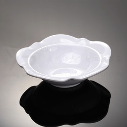 韩日式创意密胺餐具仿陶瓷塑料特色花边造型米饭汤甜品大碗厚批发