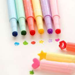 学霸联盟●韩国文具 可爱印章荧光笔 果冻创意糖果色记号笔彩色笔