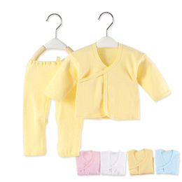 婴幼儿 纯棉衣服新生儿内衣宝宝全棉和尚服套装0-3个月 秋季款