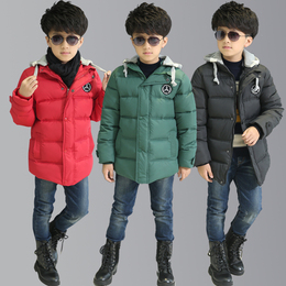 【天天特价】冬季童装中大童男童羽绒服加厚中长款儿童童装外套