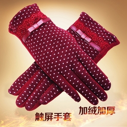 2015新款手套女冬可爱韩版加厚学生骑车保暖触屏加绒女士冬季手套
