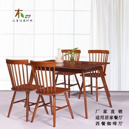 一米二北欧100%全实木餐桌椅4人组合创意日式小户白橡木长方餐桌