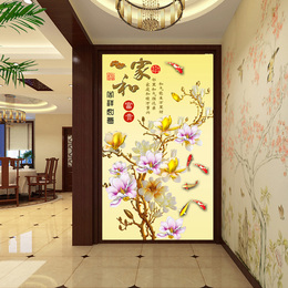 早稻田电视背景墙壁纸 3d大型壁画 玄关/走廊背景中式无缝墙纸画