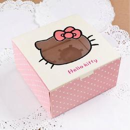 4个格kitty猫cupcake纸杯子马芬西点心礼蛋糕蛋挞包装盒满就包邮