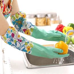 【天天特价】保暖加厚加绒清洁家务手套围裙洗碗洗衣橡胶防水手套