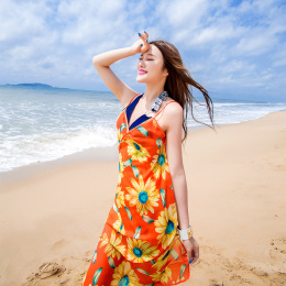 沙滩巾披纱海边度假比基尼泳衣罩衫雪纺裙夏吊带裹裙防晒纱巾
