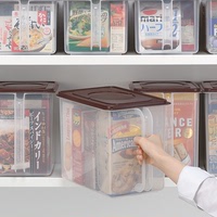 日本进口正品 inomata厨房食品收纳盒食物收纳箱大米绿豆类储物盒