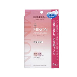 日本代购进口 Minon 2015新版 COSME大赏氨基酸保湿肌面膜 4枚装