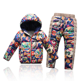 2015冬季新款儿童羽绒服套装二件套加厚保暖小孩宝宝羽绒服套装
