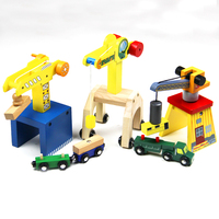 新款 吊车 木制托马斯火车轨道玩具配件 木质IKEA宜家轨道起重机