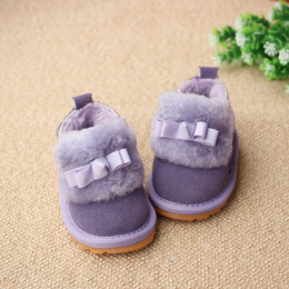 冬季新款1-2-3岁女宝宝雪地靴子保暖女童婴儿学步鞋婴儿保暖棉鞋