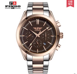 瑞士正品质非机械男士手表超薄时尚运动夜光防水精钢带石英表男表