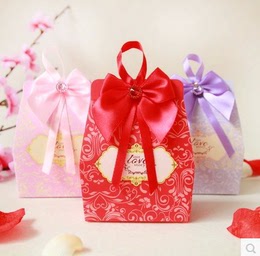 韩式喜糖盒欧式结婚喜糖盒子 创意婚礼包装婚庆盒喜糖袋子可装烟