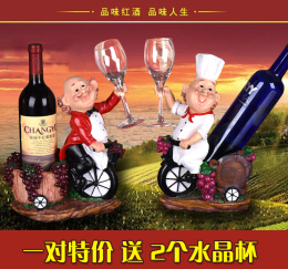 欧式创意红酒架树脂酒瓶架个性葡萄酒架时尚家居酒柜摆件玩偶装饰