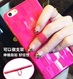 iphone6S/6/plus支架手机壳创意硅胶手指扣4.7苹果6全包保护套潮