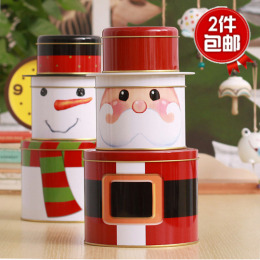 圣诞礼物三层铁盒生日礼物送女友圣诞礼物创意喜糖盒铁皮罐储物盒