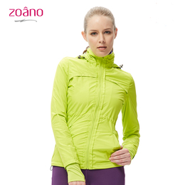 佐纳zoano 春梭织运动风衣女运动跑步服健身休闲运动外套