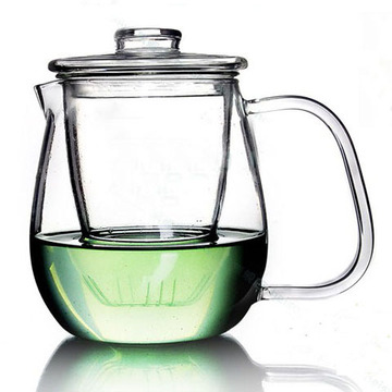 新款高硼硅加厚耐热玻璃杯花茶茶具带盖花茶壶玻璃过滤大号企鹅壶