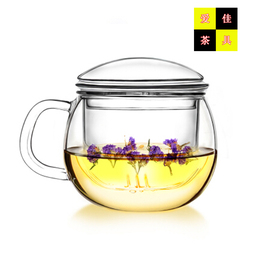 大容量加厚创意玻璃杯过滤花茶杯耐热耐高温水杯带盖无色透明杯子
