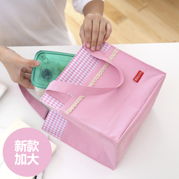 韩式防水饭盒袋便当包学生妈咪包手提小拎包大码保温包包女布包