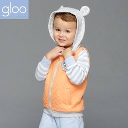 G100  男童外套秋冬装2015 大童外套棉衣加厚 背心儿童马甲上衣