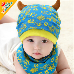 男女宝宝帽子春秋冬季儿童帽子婴儿帽子1-2-4岁6-12个月纯棉小孩