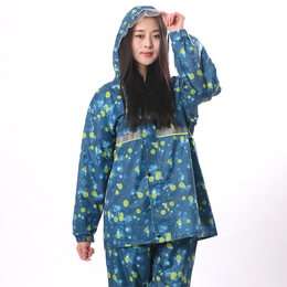 【天天特价】电动摩托车雨衣时尚韩国女士分体式单人雨衣雨裤套装
