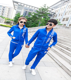 2015春秋Y5跑步运动服休闲运动情侣套装男女款长袖两件套学生潮流