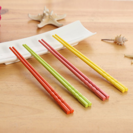 新品包邮 美耐皿密胺树脂防滑筷 创意糖果色五彩色筷子 可消毒
