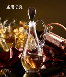 水晶玻璃酒瓶红酒 玻璃瓶子 带盖 存酒器高档欧式创意瓶子醒酒器