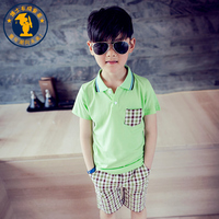 童装2015夏装新款男童短袖套装韩版宝宝儿童休闲运动二件套潮