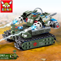 儿童早教益智军事模型坦克玩具小颗粒军事拼装积木男孩礼物
