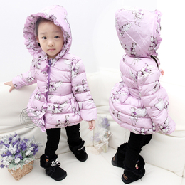 童装女童冬装棉衣2015新款加厚韩版中长款女宝宝棉袄婴儿棉服外套