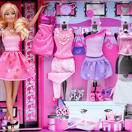 芭比娃娃套装 女孩公主设计搭配大礼盒衣服Y7503儿童礼物玩具包邮
